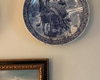 Vintage Delft Boch blue and white decorative plate