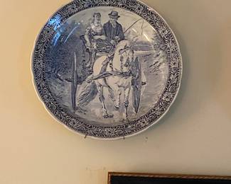 Vintage Delft Boch blue and white decorative plate