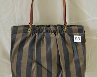 BUY IT NOW! $400. Fendi Tote, Coated Canvas. 3 Compartments. Dimensions are 15.5"W x 13"H x 4"D.