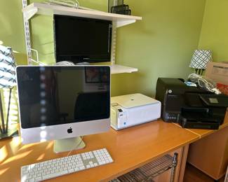 Apple computer,  printer 