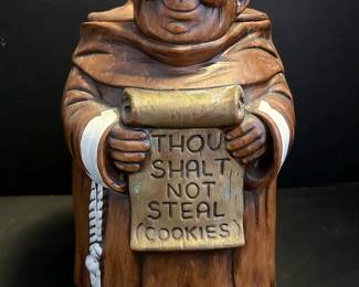 Thou Shalt Not Steal Cookies Friar Tuck Treasure Craft Cookie Jar