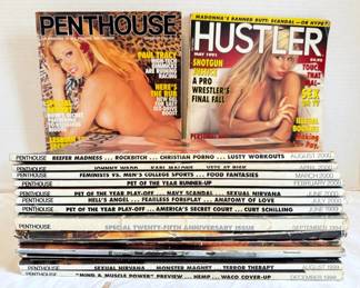 90s and 2000s Hustler Penthouse Magazines