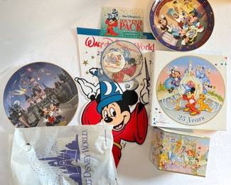 Walt Disney Collectible Plates, Felt Pennant, More