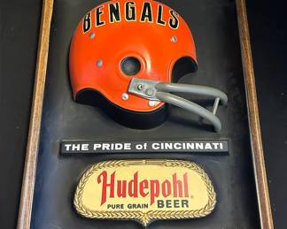 1977 Bengals The Pride of Cincinnati Hudepohl Beer Sign