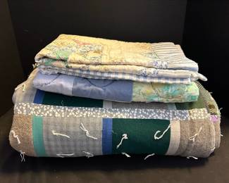 Colorful Patchwork Quilt and Linens