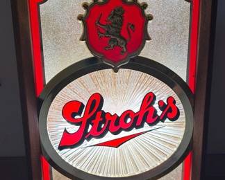 Strohs LightUp Beer Sign  Vintage