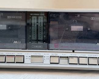 Proformance Synchronized Dual Cassette Deck By Sears, Robuck Co. Turns On