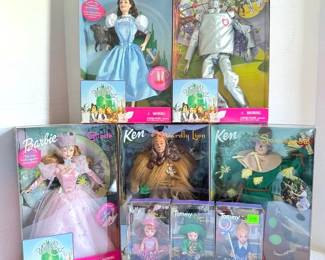 Eight Wizard Of Oz Barbie Dolls