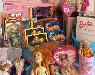1990s Mystery Toy Lot  Barbies, Polly Pockets, Hot Wheels,  More