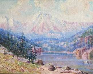 ohn Elliot Jenkins (1868 - 1937) Impressionist Landscape Painting..Oil on Masonite..Size is 21" x 30"..Signed Jenkins Lower right.