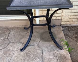 Iron patio side table