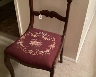 Antique upholstered side chair