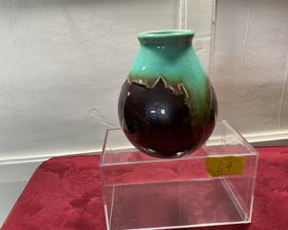 Drip glaze MCM vase pottery