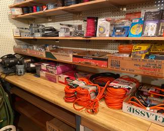 Tons of Electric Conduit/Romax, Various Guage Wire and NEW Orange Extension Cords