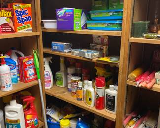tons of cleaning supplies