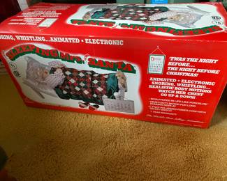 Vintage CHRISTMAS Animated Sleeping Mrs Santa Claus With Sound Bed Snores  Telco Motion-Ettes 
