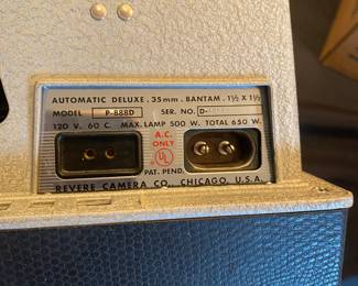 Revere Automatic Slide Projector P-888D Vintage 1959