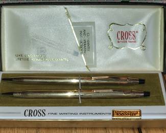 Cross 12KT Gold Filled Pens - Says Allied Chemical on Pen