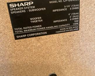 Sharp CD-DD4500 Surround Sound System/Radio