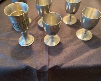 Pewter Cordial or Shot Glasses