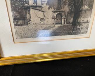 Framed "California Mission" by Artist J Cassadei