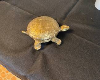 Vintage Brass Turtle Clock