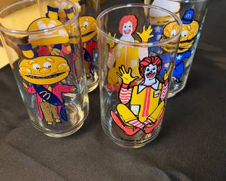 McDonald's Drinking Glasses - Ronald - Hamburglar & Mayor Mc Cheese
