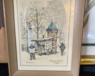 Framed "Boulevard St.Denis, Paris" by Artist Jan Korthals