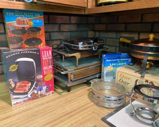 George Foreman grill, warming trays & waffle maker 