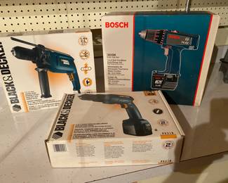 Bosch 3610K 14.4 Volt Cordless Drill
Black & Decker PS310 8.4V 2-Speed Drill
Black & Decker Corded Hammer Drill
