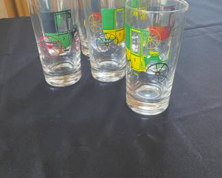Antique Car Glass Tumblers