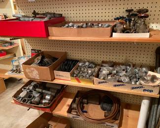 Threaded Pipe - Caps, Tees, Elbows, Floor & Wall Flanges & Shut off Valves