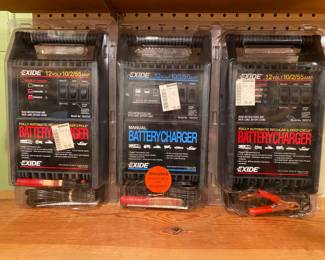 Exide 12 Volt Fully Automatic Regular & Deep Cycle Battery Charger   NEW                                                                                 
 & Exide 12 Volt Regular Battery Charger NEW