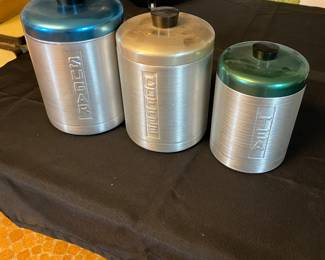 Vintage Aluminum Canister Set