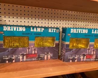 Vintage Quartz Iodine Driving Lamp Kit NEW in BOX - 2 Available