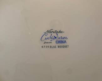 Noritake China, pattern called Blue Bouquet