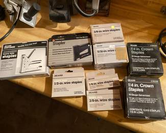 Sears Craftsman & Black & Decker Heavy Duty Staplers & All Sizes of Staples