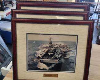 Framed naval prints
