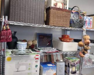 Sewing machines baskets and more.