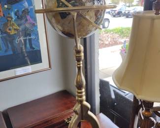 very large gemstone world globe SUPER NICE!!