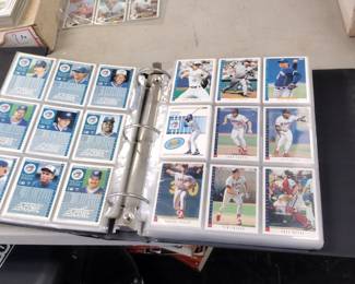 Binder full of vintage baseball cards