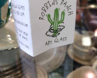 Signed art glass Robbins Ranch