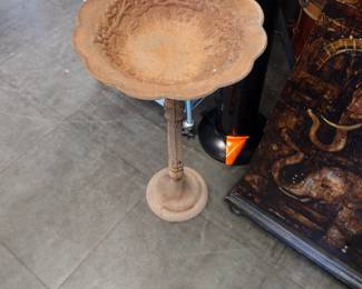 Cast iron birdbath