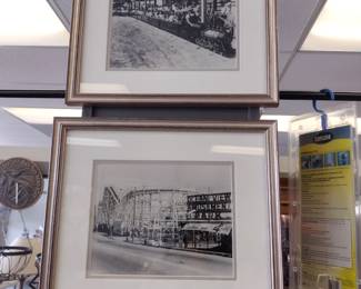 Vintage black and white photos of local. places