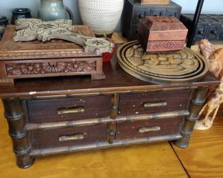 Asian 4 drawer cubby and more.