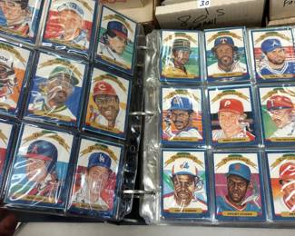 Binder full of vintage baseball cards