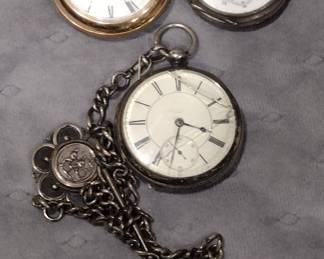 Vintage pocket watches some sterling