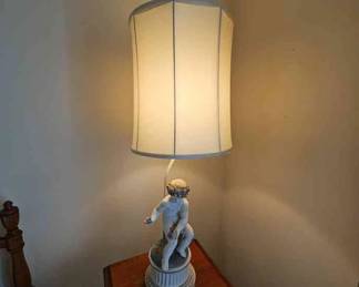 Vintage Cherub Lamp