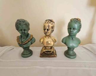 3 Renaissance Figurine Busts