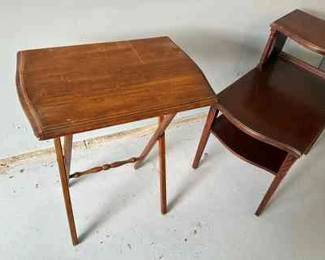 In Table And All Wood Folding Table